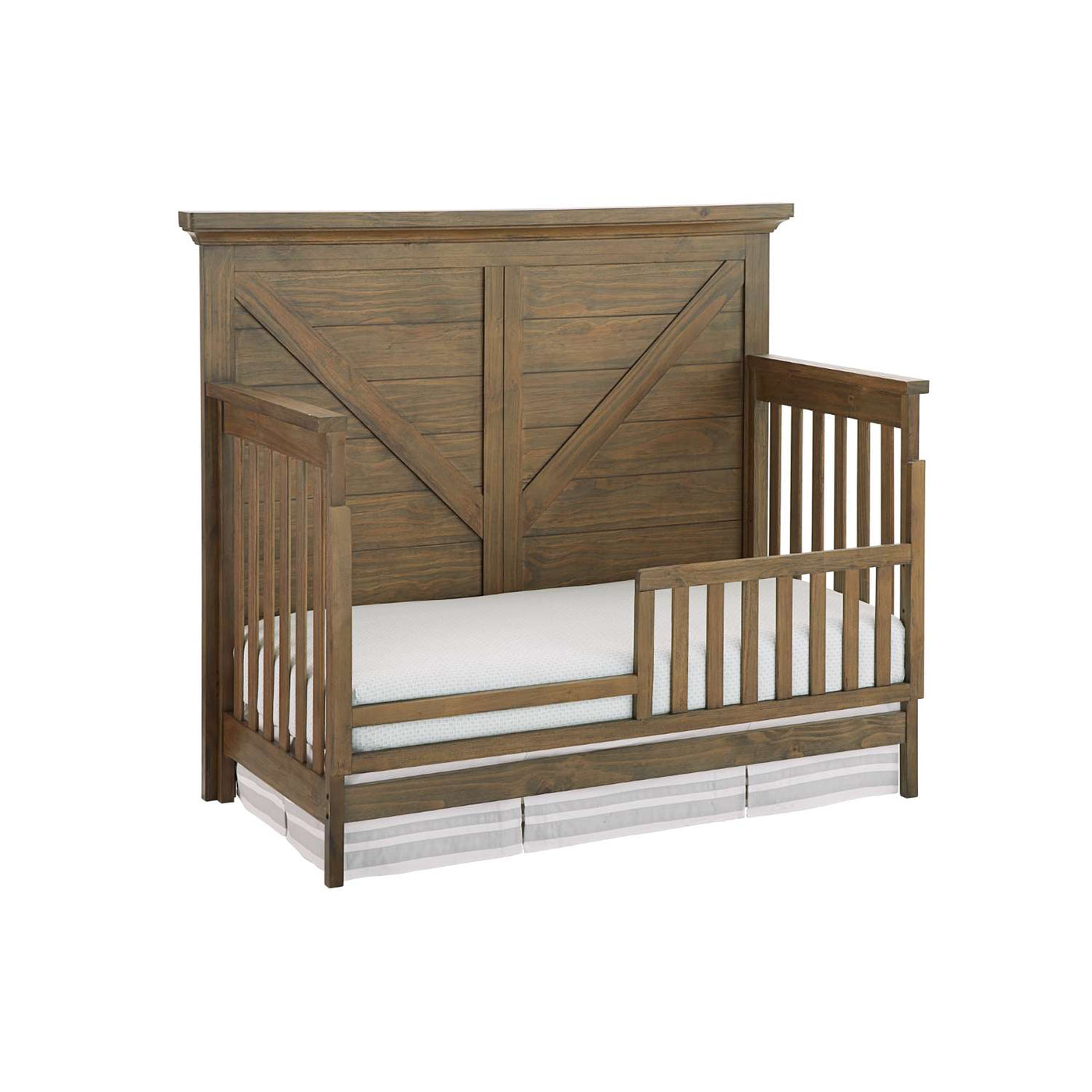 Westfield Convertible Crib with Toddler Guard Rail Package - Harvest Brown