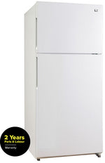 L2 29.5" 18 Cu. Ft. White Top-Freezer Refrigerator - LRT18S4AWWC--
