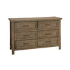 Westfield 6 Drawer Dresser - Harvest Brown