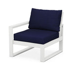 POLYWOOD® EDGE 5-Piece Modular Deep Seating Set - White/Marine Indigo