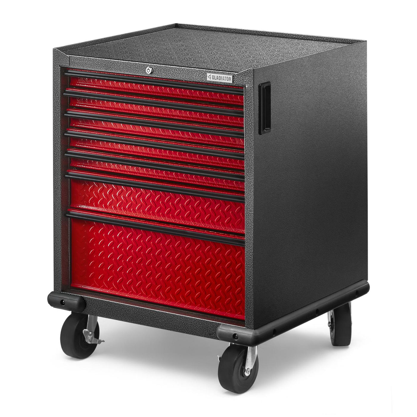 Gladiator Red Tread Premier Pre-Assembled 7 Drawer Modular Tool Storage Cabinet - GAGD277DKR