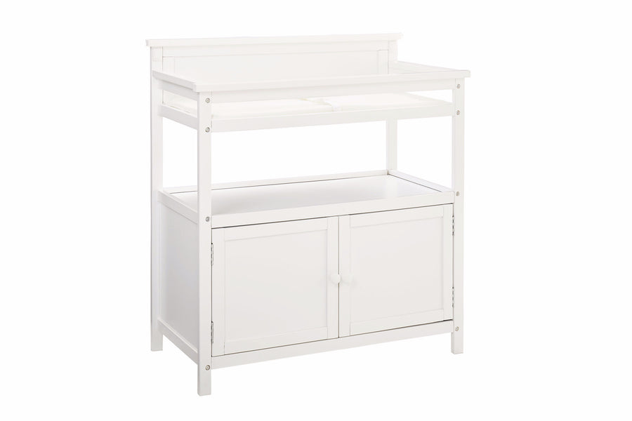 Emery Changer with Door and Pad - White