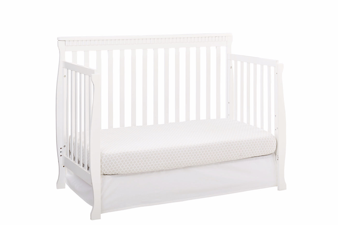 Emery Convertible Slat Crib - White