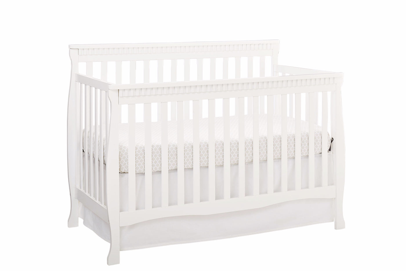 Emery Convertible Slat Crib - White