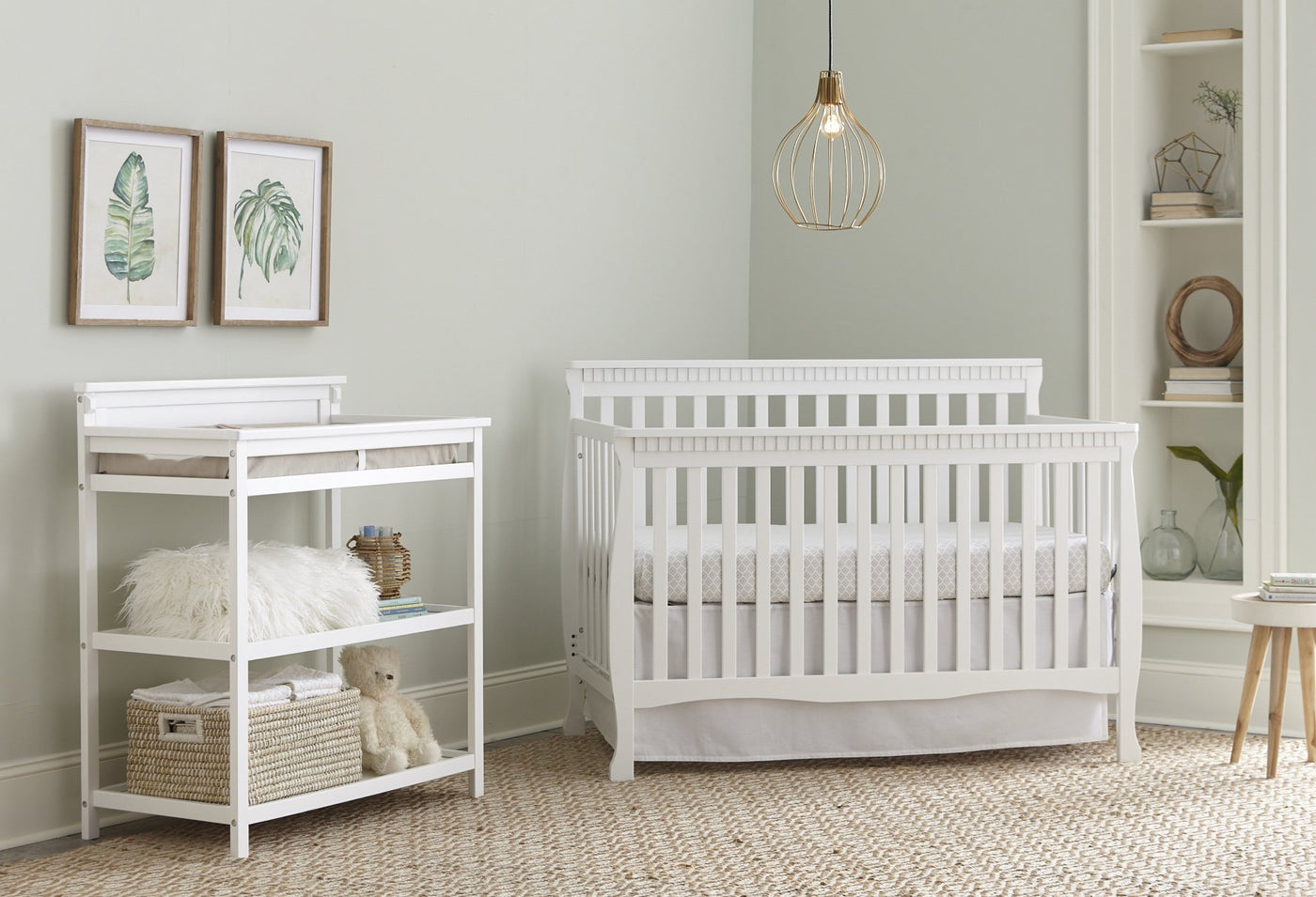 Emery Convertible Slat Crib - White