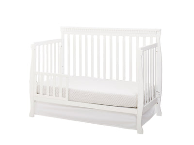 Emery Convertible Slat Crib with Toddler Rail - White