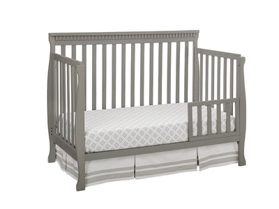 Emery Convertible Slat Crib with Toddler Rail - Grey