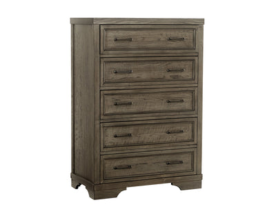 Foundry 5-Drawer Chest - Brushed Pewter