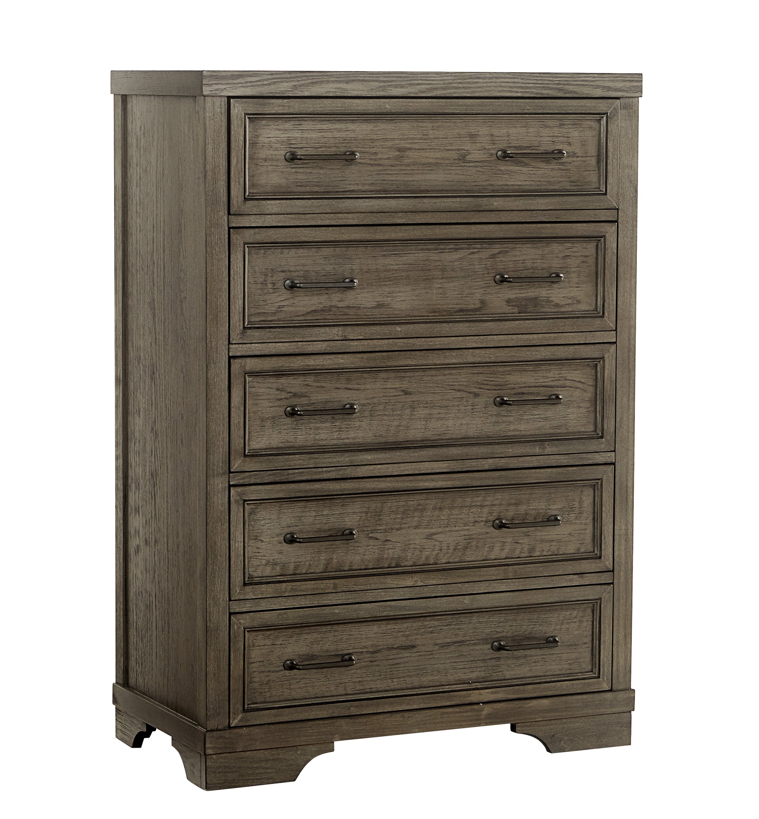 Foundry 5-Drawer Chest - Brushed Pewter
