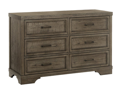 Foundry 6 Drawer Dresser - Brushed Pewter