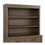 Foundry Hutch Bookcase - Brushed Pewter