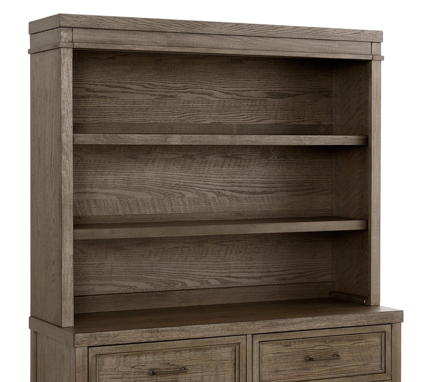 Foundry Hutch Bookcase - Brushed Pewter