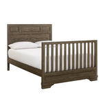 Foundry Convertible Panel Double Bed - Brushed Pewter