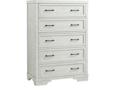 Foundry 5 Drawer Chest - White