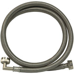 5 Ft Stainless Steel Washer Machine Hose with 90 deg elbow - 48374