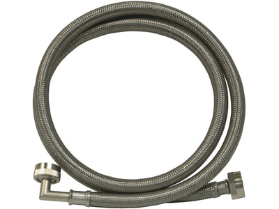6 Ft Stainless Steel Washer Machine Hose with 90 deg elbow - 48375