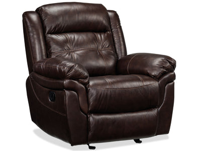 Cooper Leather Rocker Recliner - Brown