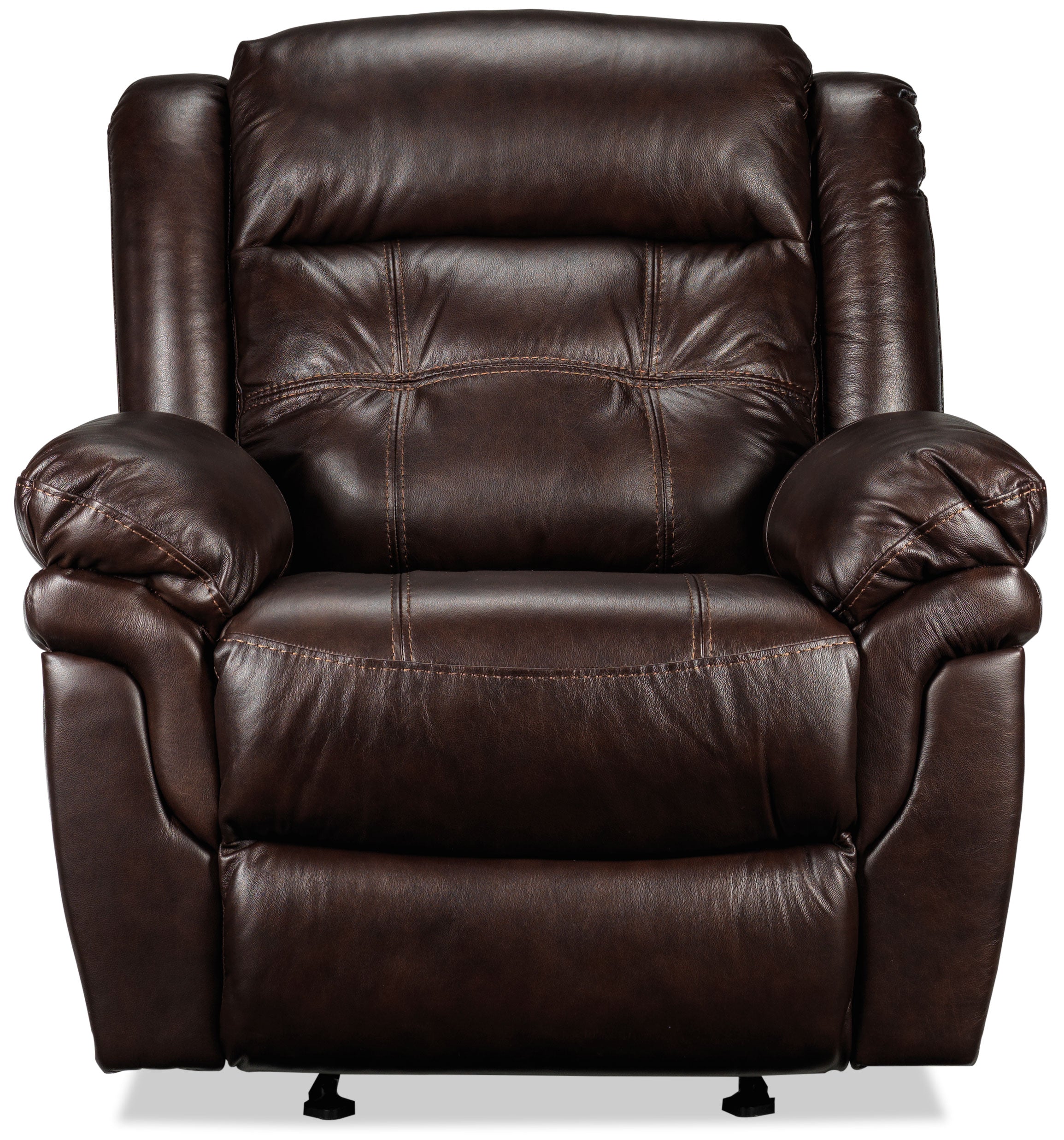 Cooper Leather Rocker Recliner - Brown | Leon's
