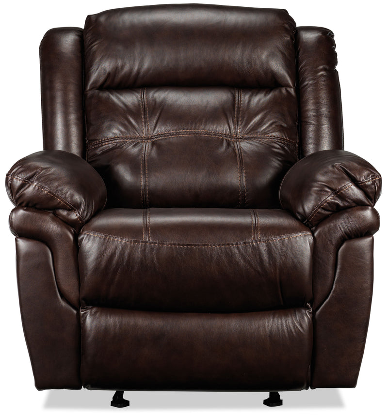 Cooper Leather Recliner Brown Leon's
