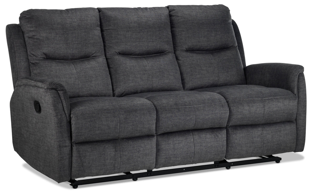 Grayson Reclining Sofa Charcoal Leon's