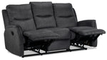 Grayson Reclining Sofa and Recliner Set - Charcoal