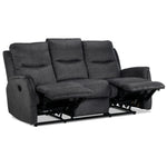 Grayson Reclining Sofa and Reclining Loveseat Set - Charcoal