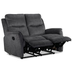 Grayson Reclining Sofa and Reclining Loveseat Set - Charcoal