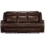 Scorpio Reclining Sofa and Glider Recliner - Whiskey Brown
