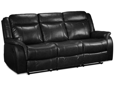 Scorpio Reclining Sofa with Drop Tray - Black