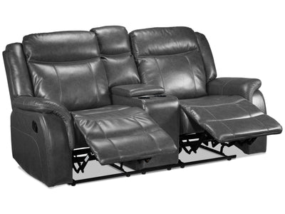 Scorpio Reclining Loveseat with Console - Grey