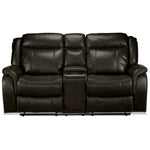 Scorpio Reclining Loveseat with Console - Brown