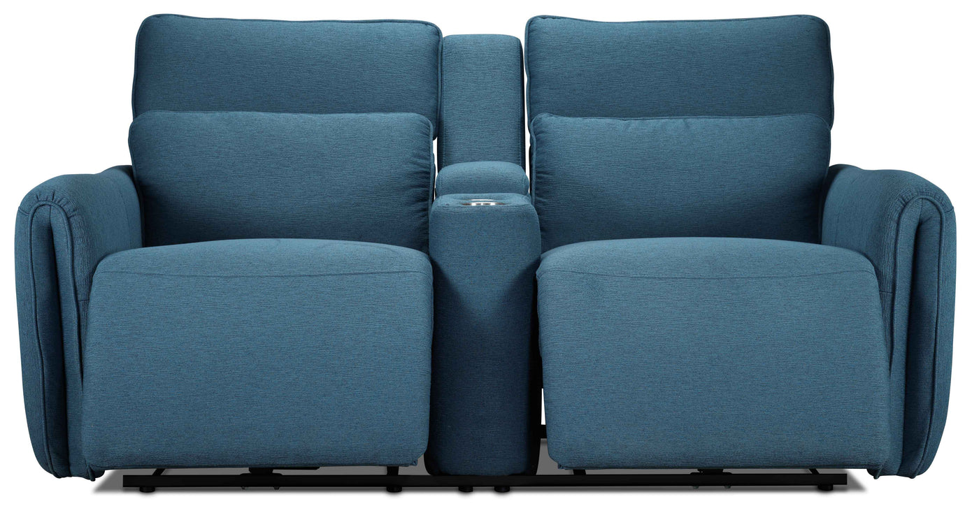 Larsen Power Reclining Loveseat - Commodore Blue