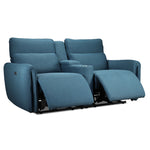 Larsen Power Reclining Loveseat - Commodore Blue