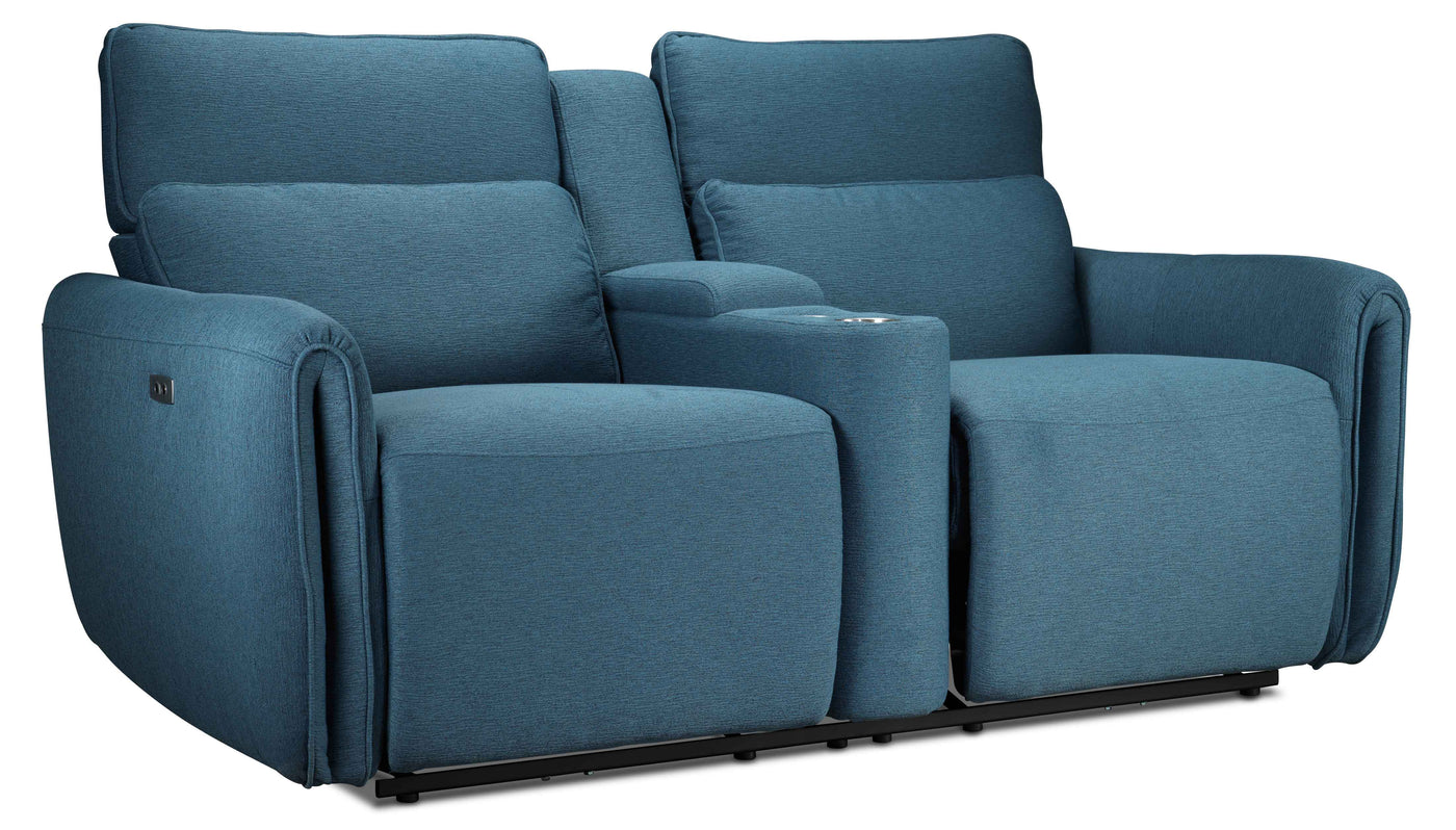 Larsen Power Reclining Loveseat - Commodore Blue