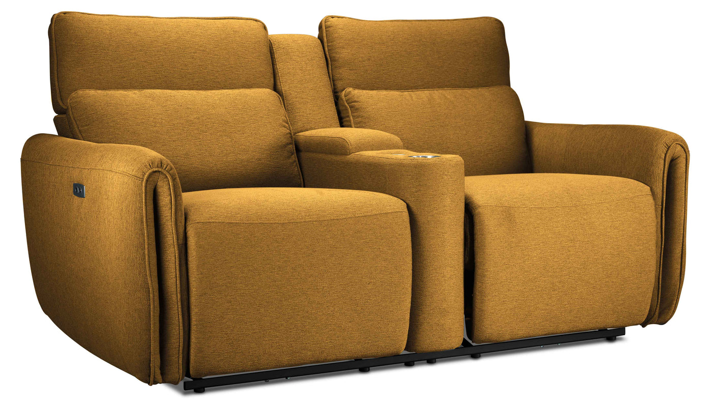 Larsen Power Reclining Loveseat - Curry