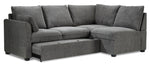 Portland 3-Piece Sectional with Left-Facing Pop-Up Bed - Grey