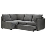 Portland 3-Piece Sectional with Right-Facing Pop-Up Bed - Grey