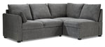 Portland 3-Piece Sectional with Left-Facing Pop-Up Bed - Grey