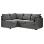 Portland 3-Piece Sectional with Right-Facing Pop-Up Bed - Grey