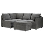 Portland 3-Piece Sectional with Right-Facing Pop-Up Bed - Grey