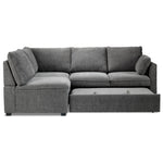 Portland 3-Piece Sectional with Right-Facing Pop-Up Bed - Grey