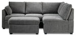 Portland 3-Piece Sectional with Left-Facing Pop-Up Bed - Grey