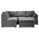 Portland 3-Piece Sectional with Right-Facing Pop-Up Bed - Grey