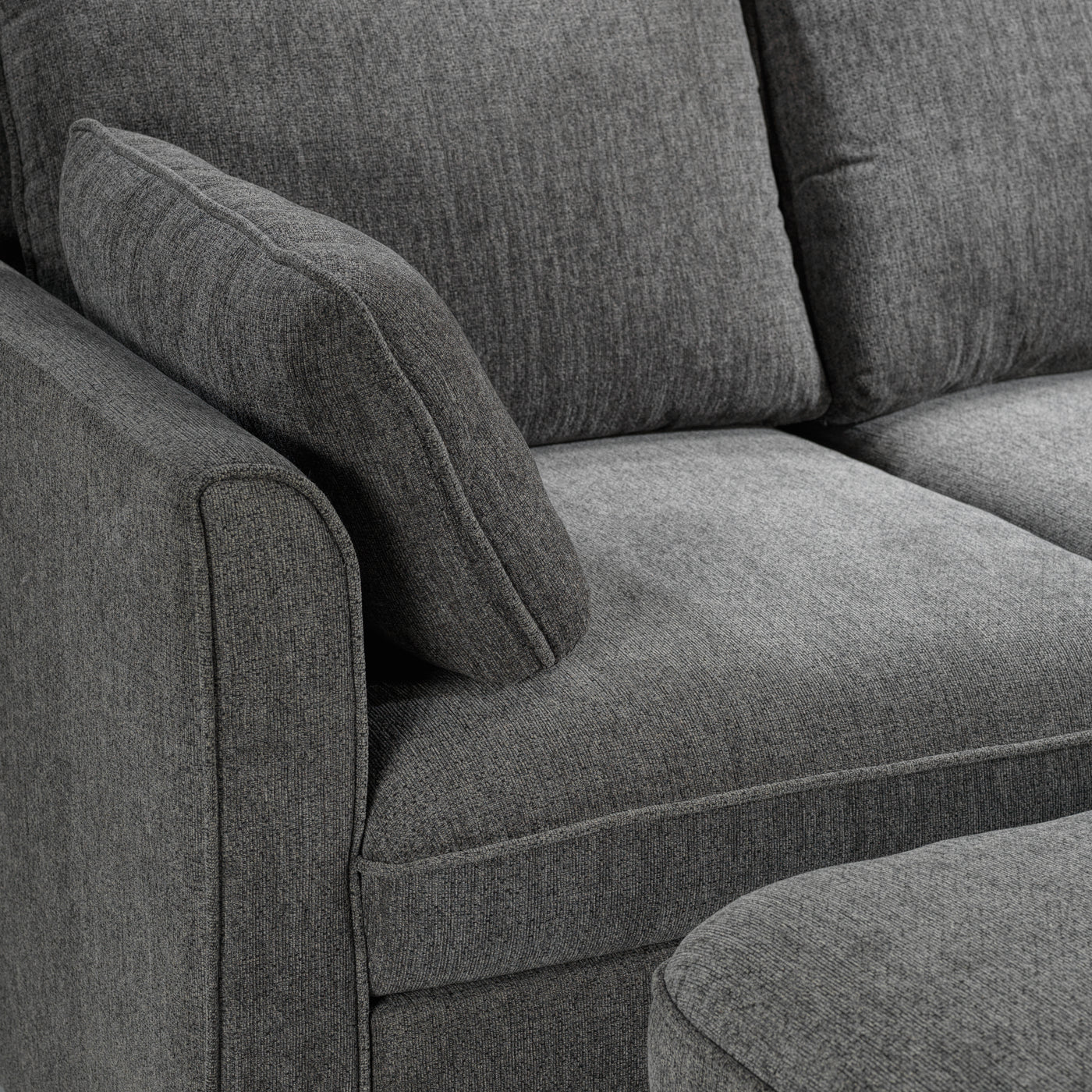 Portland 3-Piece Sectional with Left-Facing Pop-Up Bed - Grey