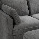 Portland 3-Piece Sectional with Right-Facing Pop-Up Bed - Grey