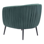 Zurri Modern Pleated Accent Chair - Bottle Green