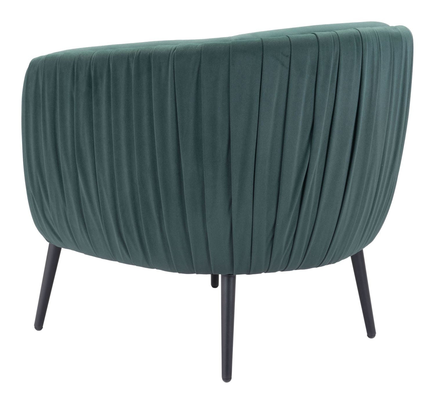 Zurri Modern Pleated Accent Chair - Bottle Green