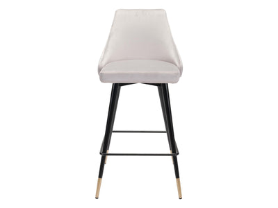 Travis Counter Chair - Grey Velvet