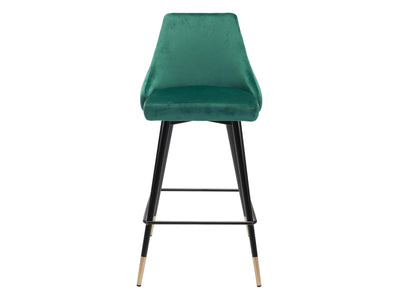 Travis Counter Chair - Green Velvet