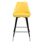 Travis Counter Chair - Yellow Velvet